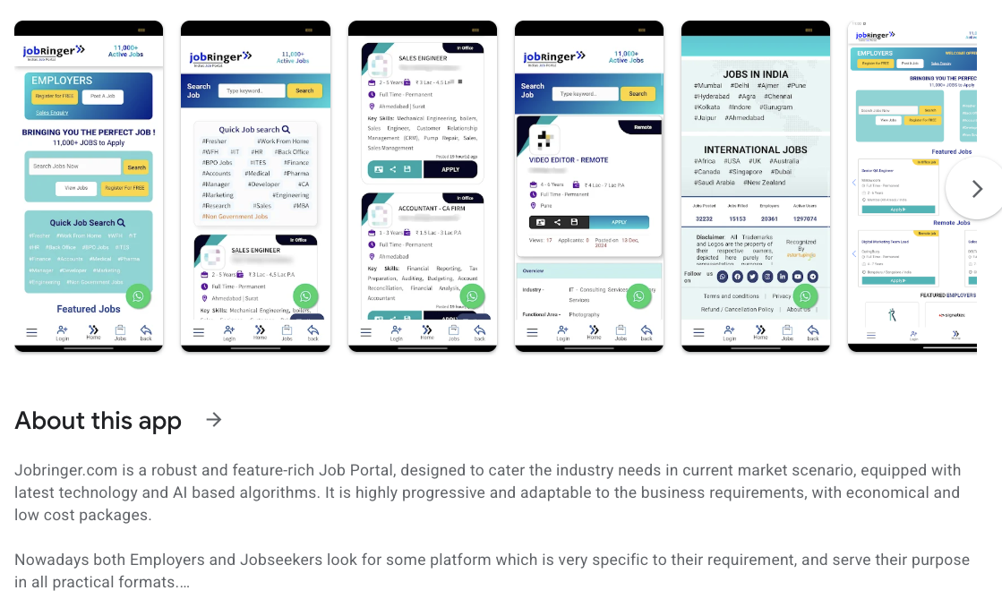 Jobringer - Job Search in India